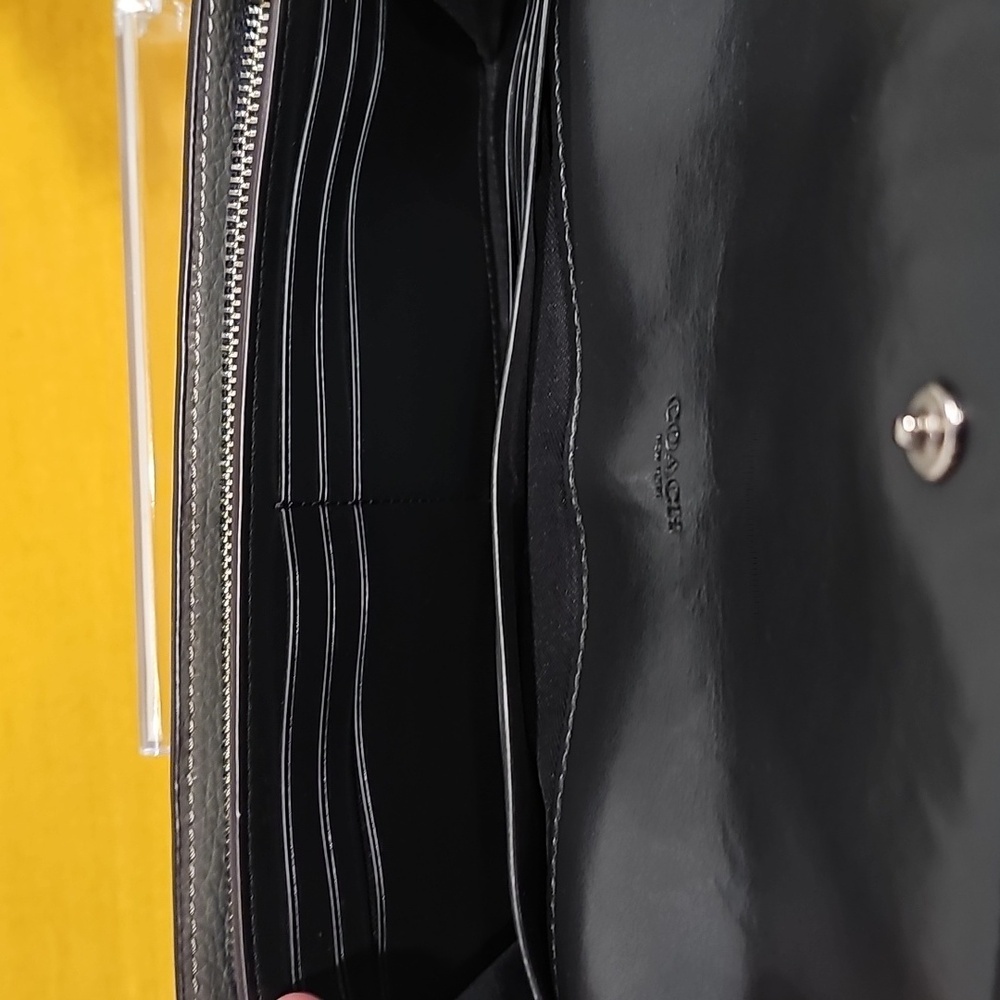 Coach Slim Envelope Wallet Python Leather Silver … - image 8